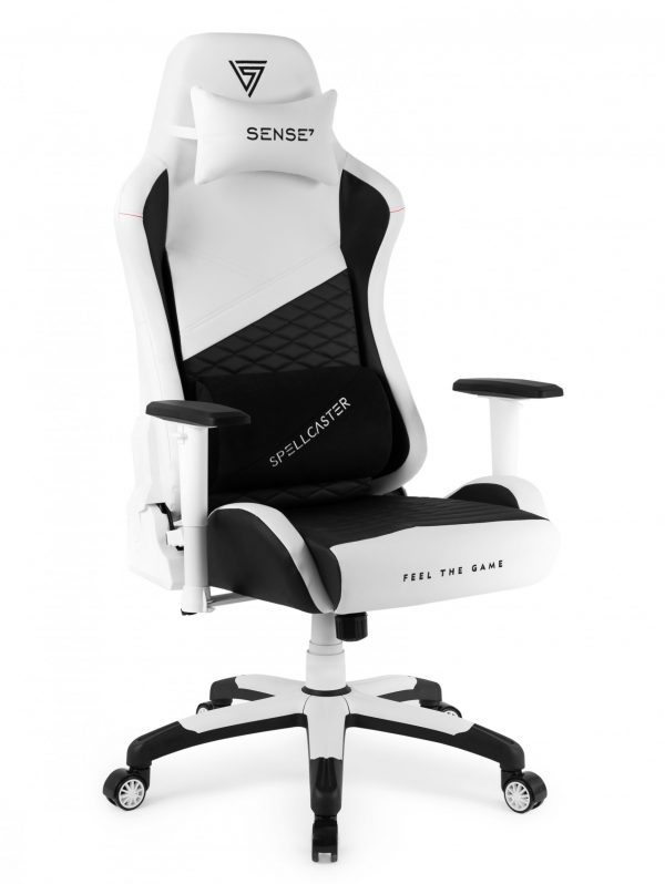 SENSE7 Spellcaster Senshi Edition XL Крісло біле Вищий рівень комфорту і стилю для геймерів