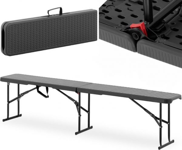 Лавка розкладна садова Royal Catering 183x28x43см