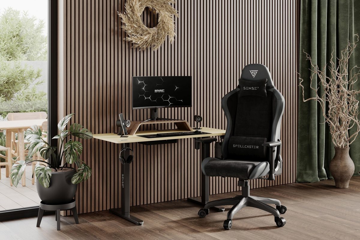 Крісло SENSE7 Spellcaster FUKU PU чорний - Елегантний стиль та комфорт для геймерів - Зображення 2