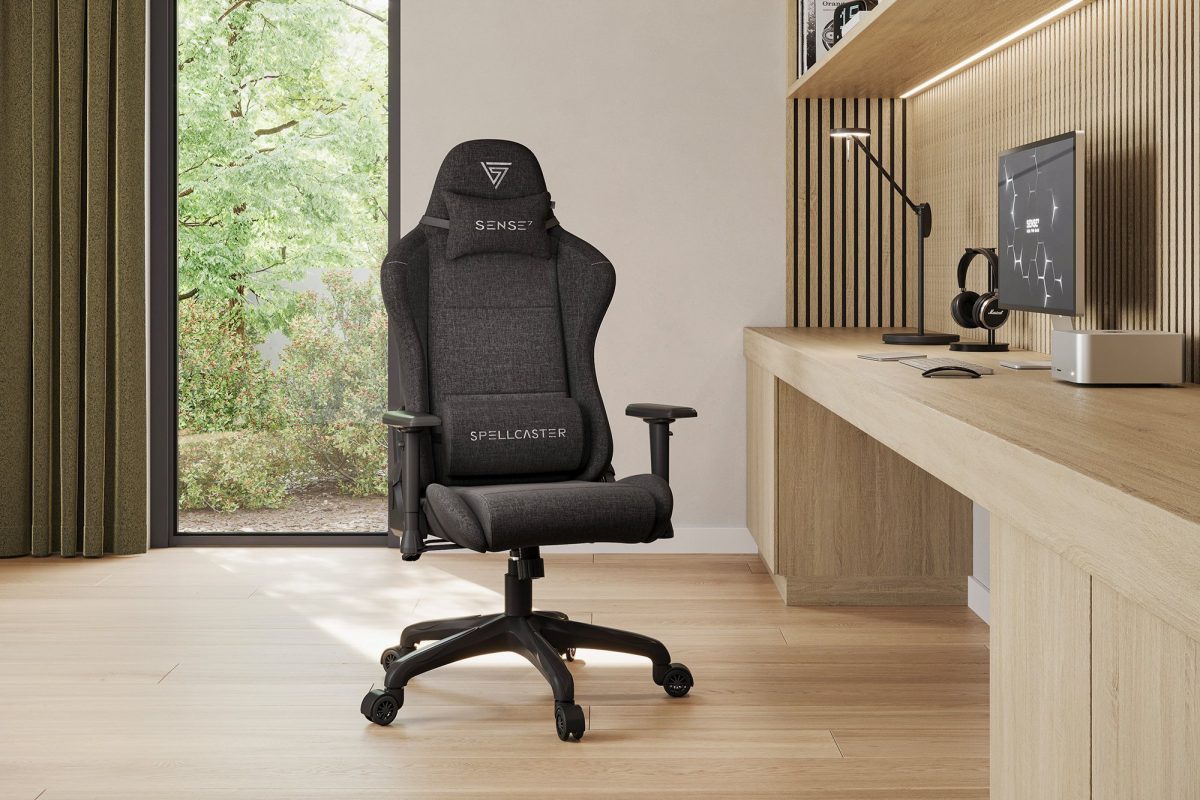 Тканинне крісло SENSE7 Spellcaster FUKU чорний: комфорт і стиль для геймерів - Зображення 2