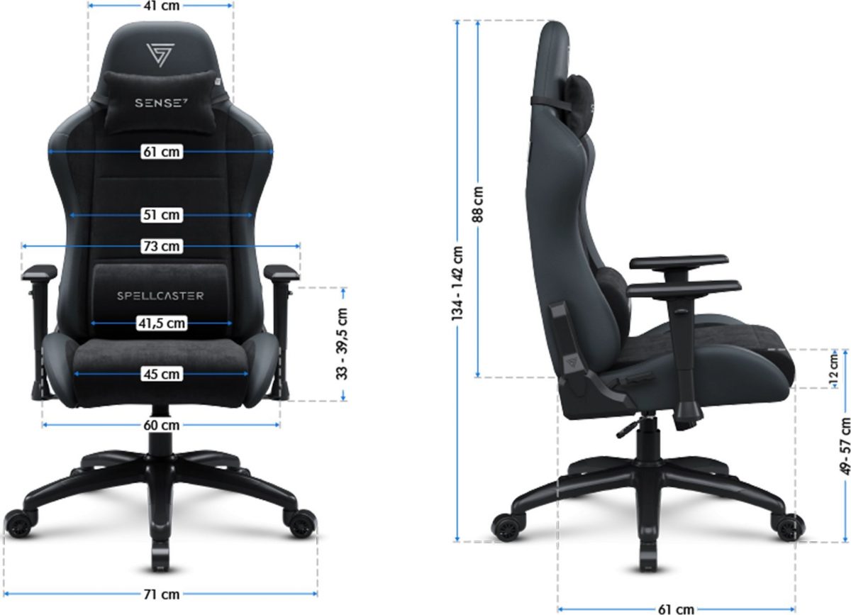 Геймерське крісло SENSE7 Spellcaster FUKU XL PU - Елегантний комфорт і надійність для геймерів - Зображення 9