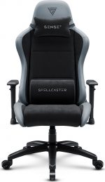 Геймерське крісло SENSE7 Spellcaster FUKU XL PU Чорний/Сірий Ідеальне поєднання комфорту та стилю для геймерів - Зображення 3