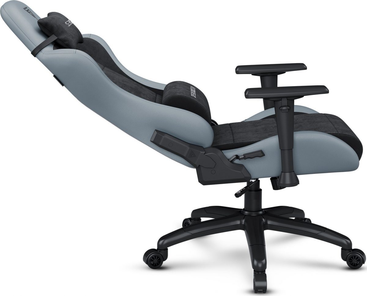 Геймерське крісло SENSE7 Spellcaster FUKU XL PU Чорний/Сірий Ідеальне поєднання комфорту та стилю для геймерів - Зображення 6