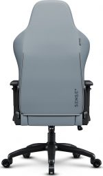 Геймерське крісло SENSE7 Spellcaster FUKU XL PU Чорний/Сірий Ідеальне поєднання комфорту та стилю для геймерів - Зображення 8