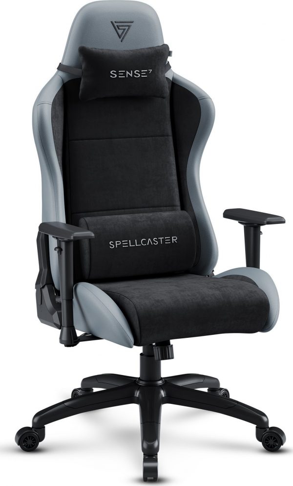 SENSE7 Spellcaster FUKU XL PU Крісло чорний/сірий Ідеальне поєднання комфорту та стилю для геймерів"