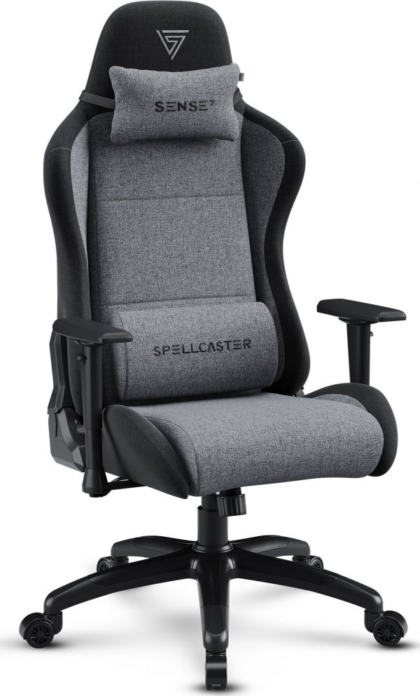 SENSE7 Spellcaster FUKU XL тканинне крісло чорно-сірий Максимальний комфорт і стиль для геймерів