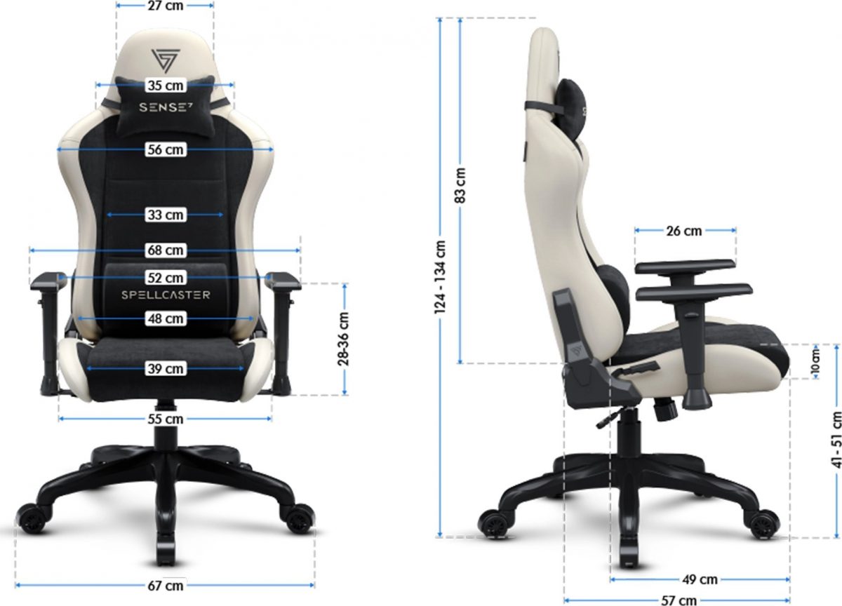 Крісло  SENSE7 Spellcaster FUKU PU (чорний/бежевий) - поєднання комфорту та елегантності - Зображення 9