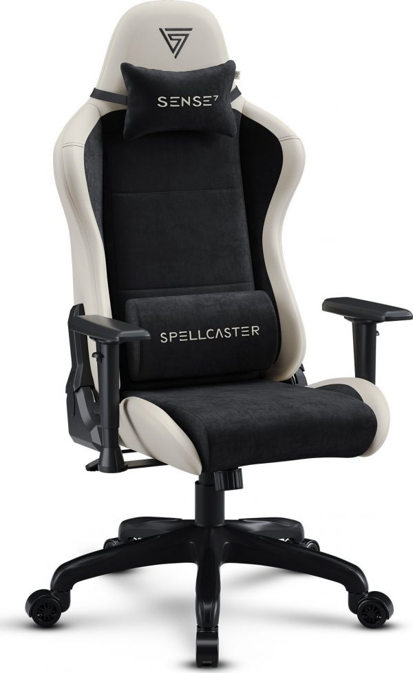 SENSE7 Spellcaster FUKU PU Крісло чорний/бежевий Ідеальний комфорт і елегантний дизайн для геймерів