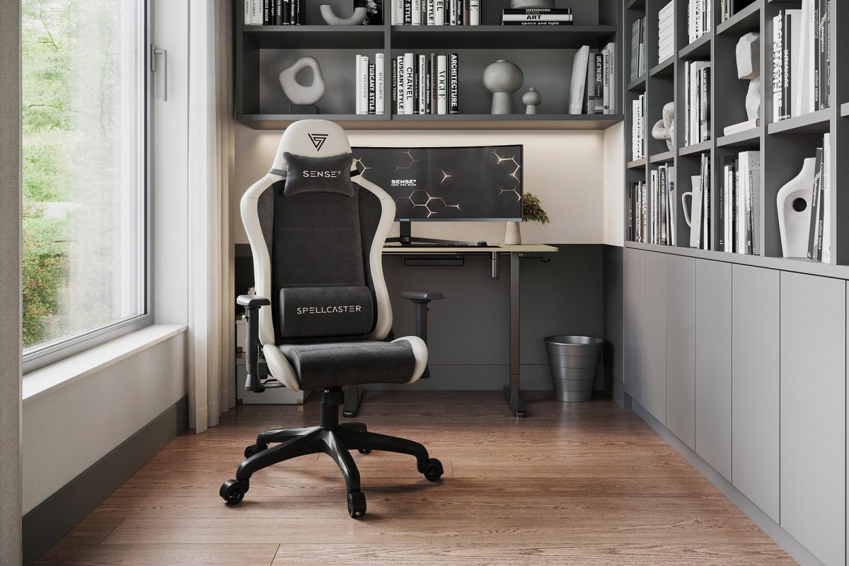 Крісло  SENSE7 Spellcaster FUKU PU (чорний/бежевий) - поєднання комфорту та елегантності - Зображення 2