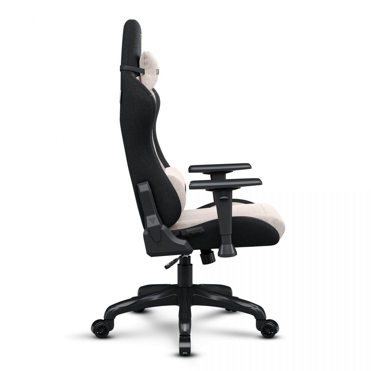 Тканинне крісло SENSE7 Spellcaster FUKU чорно-бежевий: Динамічний дизайн та комфорт для геймерів - Зображення 5