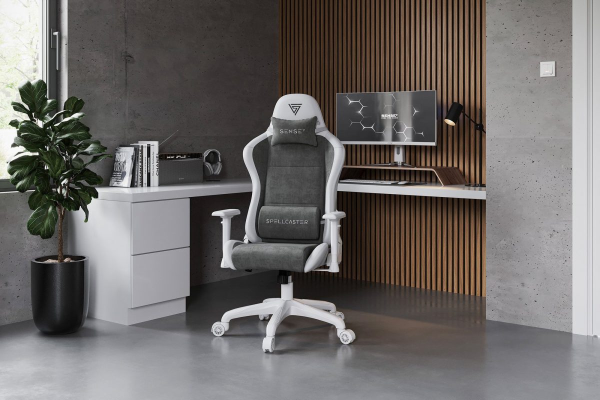 SENSE7 Spellcaster FUKU PU Крісло білий/сірий - Зображення 2