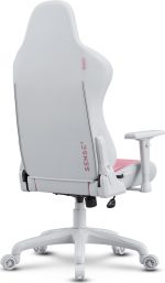 Крісло SENSE7 Spellcaster FUKU PU Біло-Рожеве: Стильний комфорт для геймерів у яскравих кольорах - Зображення 7