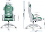 Геймерське крісло SENSE7 Spellcaster FUKU PU Крісло білий/зелений Стиль і комфорт для геймерів у яскравих кольорах - Зображення 9