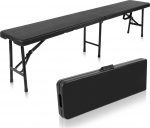 Лавка розкладна садова Heckermann ZD183 Black 183x28x43 см - Зображення 2