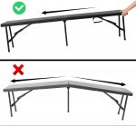 Лавка розкладна садова Heckermann ZD183 Black 183x28x43 см - Зображення 3