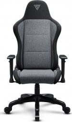 Тканинне крісло SENSE7 Spellcaster FUKU чорно-сірий: Комфорт і стиль для геймерів у елегантному дизайні - Зображення 4