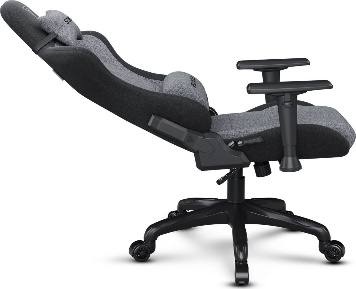 Тканинне крісло SENSE7 Spellcaster FUKU чорно-сірий: Комфорт і стиль для геймерів у елегантному дизайні - Зображення 6