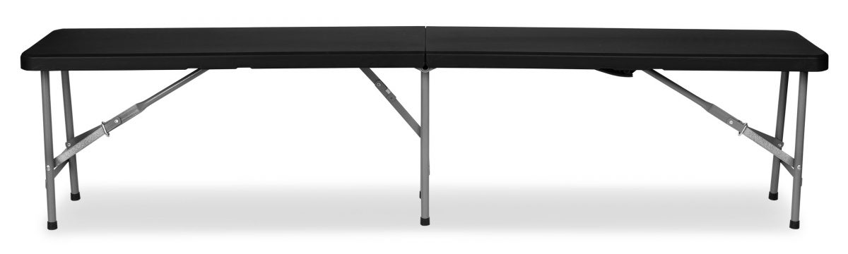 Лавка розкладна садова eHokery чорна 180x29x42см - Зображення 5