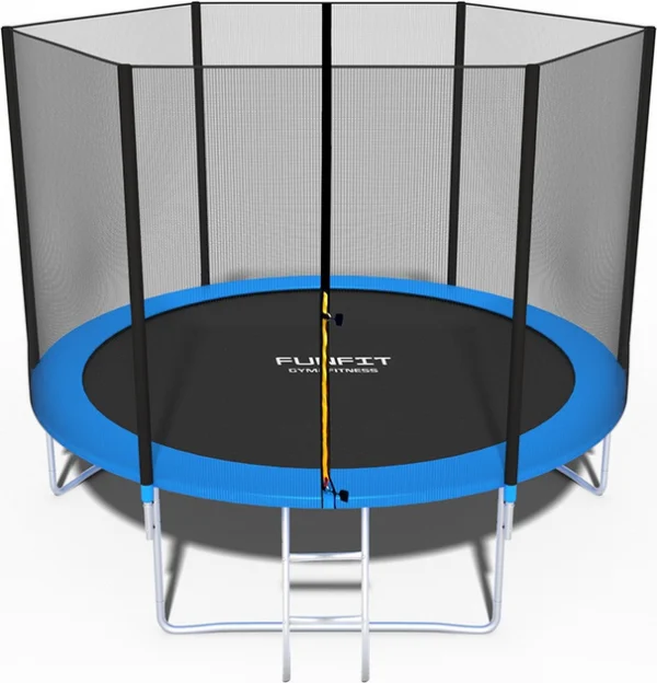 Дитячий Садовий Батут FunFit із Захисною Сіткою і Сходами 312 см - Безпечні Розваги на Дворі