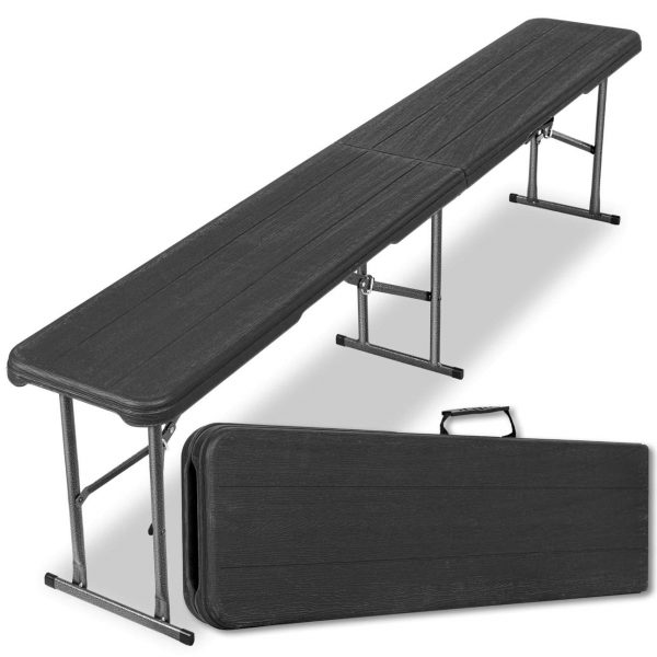 Лавка розкладна садова WOODLAND 183x28x43см чорна