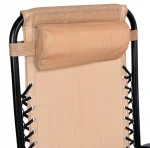 Розкладний лежак 2в1 eHokery ORION бежевий - Елегантний дизайн та комфорт для вашого відпочинку на пляжі та в саду - Зображення 7