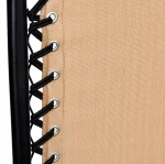 Розкладний лежак 2в1 eHokery ORION бежевий - Елегантний дизайн та комфорт для вашого відпочинку на пляжі та в саду - Зображення 8