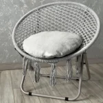 Розкладне крісло-гамак гніздо лелеки з подушкою сіре Ідеальний вибір для відпочинку на природі та вдома