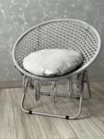 Розкладне крісло-гамак гніздо лелеки з подушкою сіре Ідеальний вибір для відпочинку на природі та вдома