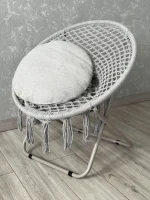 Розкладне крісло-гамак "Гніздо лелеки" з подушкою сірого кольору - Ідеальне для відпочинку на природі та вдома - Зображення 2