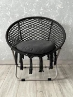 Розкладне крісло-гамак гніздо лелеки з подушкою графітове - Комфорт і стиль для вашого відпочинку - Зображення 2