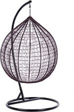 Підвісне садове крісло кокон коричневий Velaco ITAKA-BR без подушки - Стильний вибір - Зображення 3