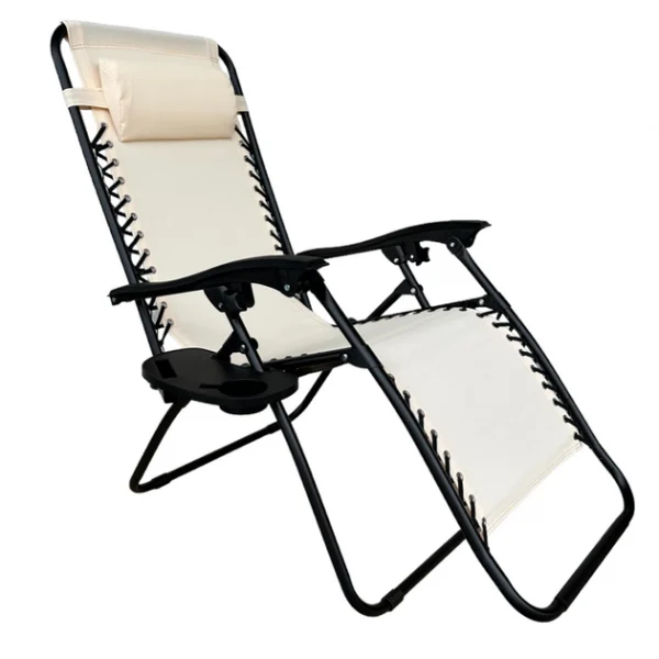 Розкладний лежак 2в1 eHokery ORION -світло-бежевий - ваш приватний куточок відпочинку!