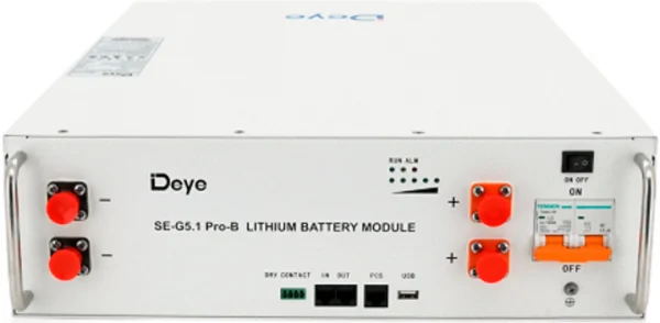 Акумуляторна батарея Deye SE-G5.1 Pro 51.2V 100Ah LiFePO4 (YT34231)-Ідеально підходить для систем сонячної енергії