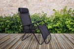 Розкладне крісло-шезлонг 2в1 eHokery ORION чорне - стиль та комфорт для відпочинку на пляжі та в саду - Зображення 3