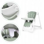 Стільчик для годування ECOTOYS HA-013, зелений - регульований по висоті, екошкіра, подвійні лямки - Зображення 6