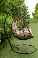 Підвісне крісло кокон Еко Преміум Коричневе Стильний комфорт для вашого інтер'єру