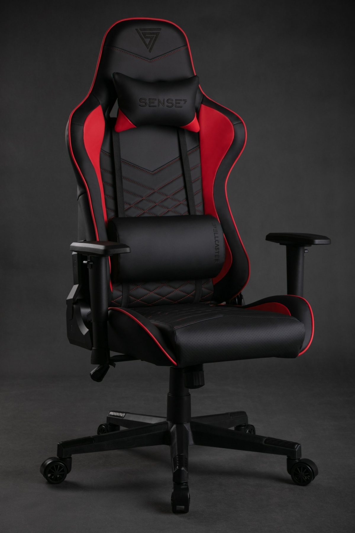 Крісло SENSE7 Spellcaster чорно-червоне: Динамічний дизайн та комфорт для геймерів - Зображення 8
