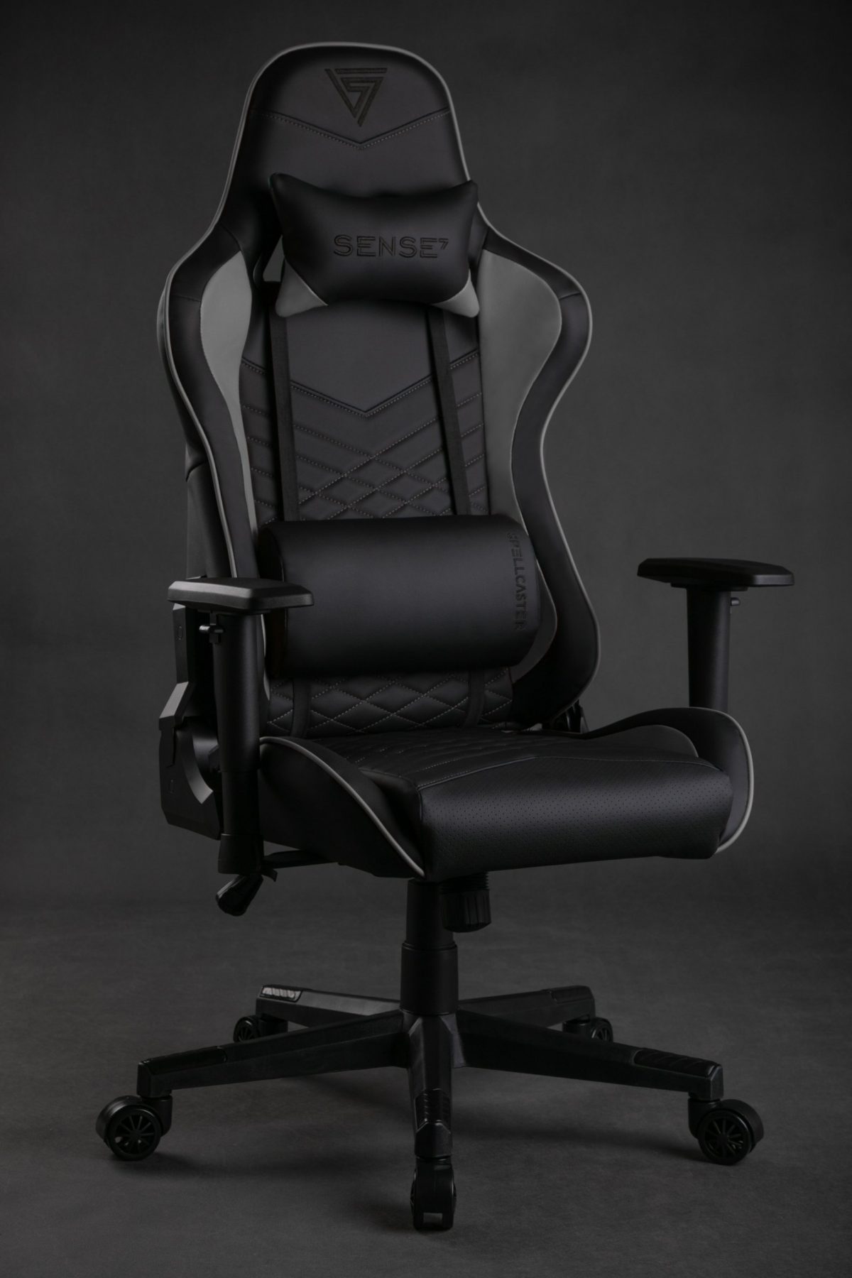 Крісло SENSE7 Spellcaster Black/Grey: Стильний комфорт та підтримка для геймерів - Зображення 6