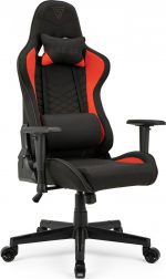 Тканинне крісло SENSE7 Spellcaster чорно-червоне Комфорт і стиль для геймерів