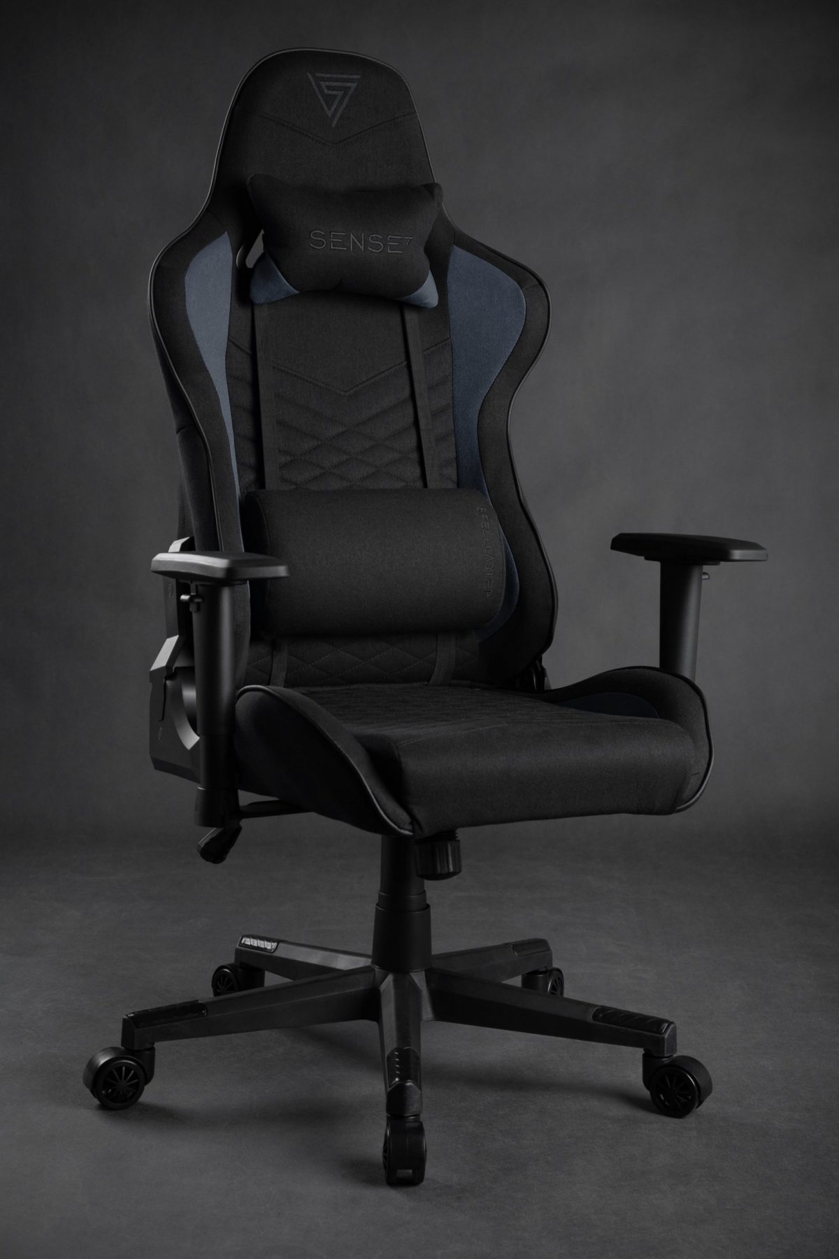 Тканинне крісло SENSE7 Spellcaster чорно-синє - комфорт і стиль для справжніх геймерів - Зображення 8