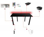 Ігровий стіл German Destroyer FX1 135х75х65 елегантний дизайн та високий комфорт для геймерів - Зображення 3