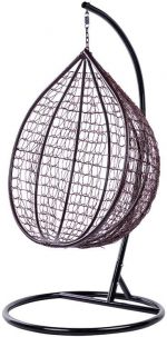 Підвісне садове крісло кокон коричневий Velaco ITAKA-BR без подушки - Стильний вибір - Зображення 4