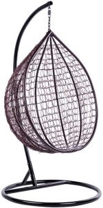 Підвісне садове крісло кокон Velaco ITAKA-BR-OKR-BR коричневе з коричневою подушкою - Зображення 4