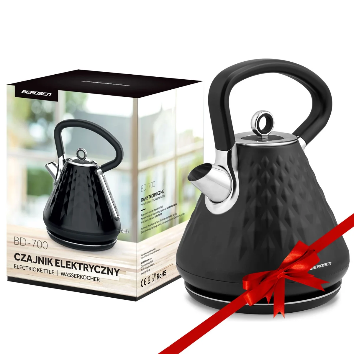 Електрочайник 1,7л Berdsen BD-700 чорний - Зображення 12