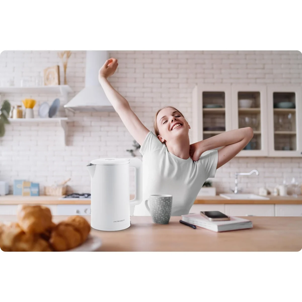 Електрочайник 1.7 л Berdsen BD-710 білий - Зображення 10