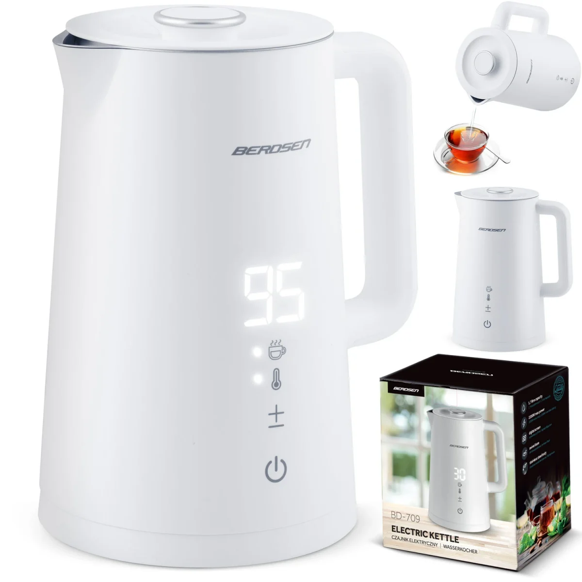 Електрочайник 1.7 л Berdsen BD-709 білий - Зображення 7