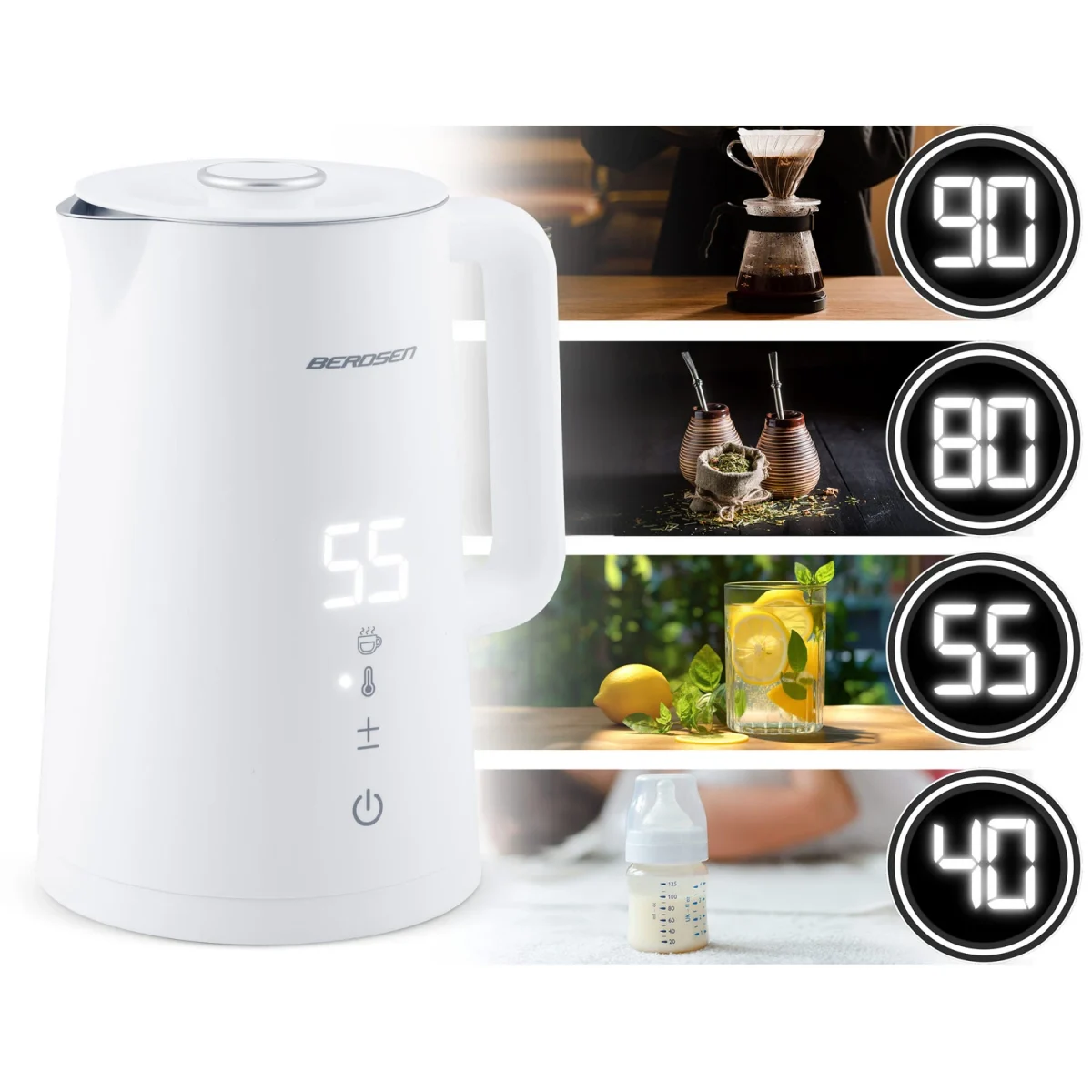 Електрочайник 1.7 л Berdsen BD-709 білий - Зображення 11