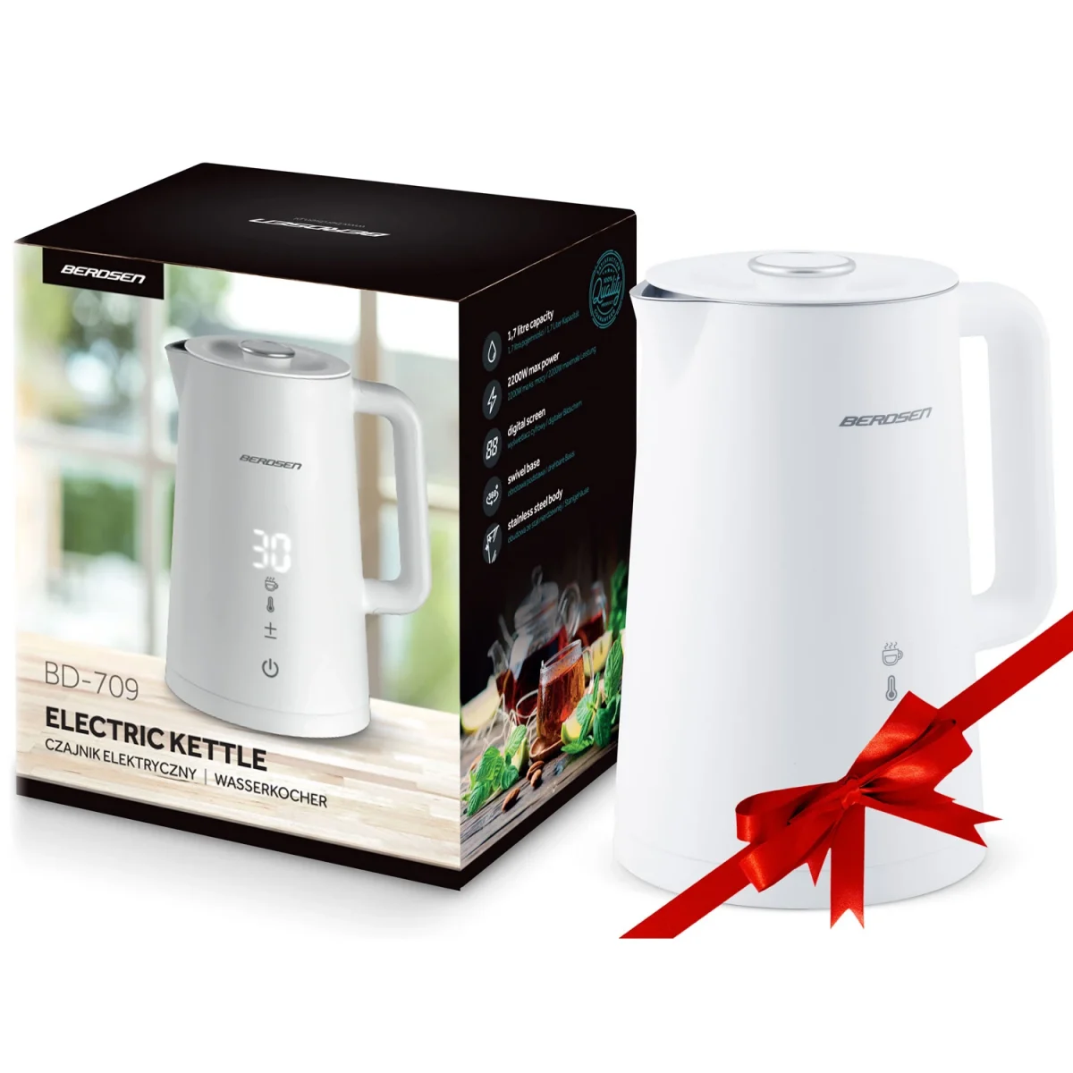 Електрочайник 1.7 л Berdsen BD-709 білий - Зображення 12