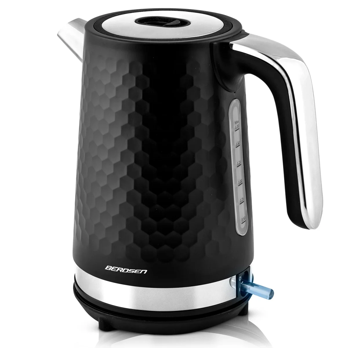 Електрочайник 1.7 л Berdsen BD-705 чорно-срібний - Зображення 2