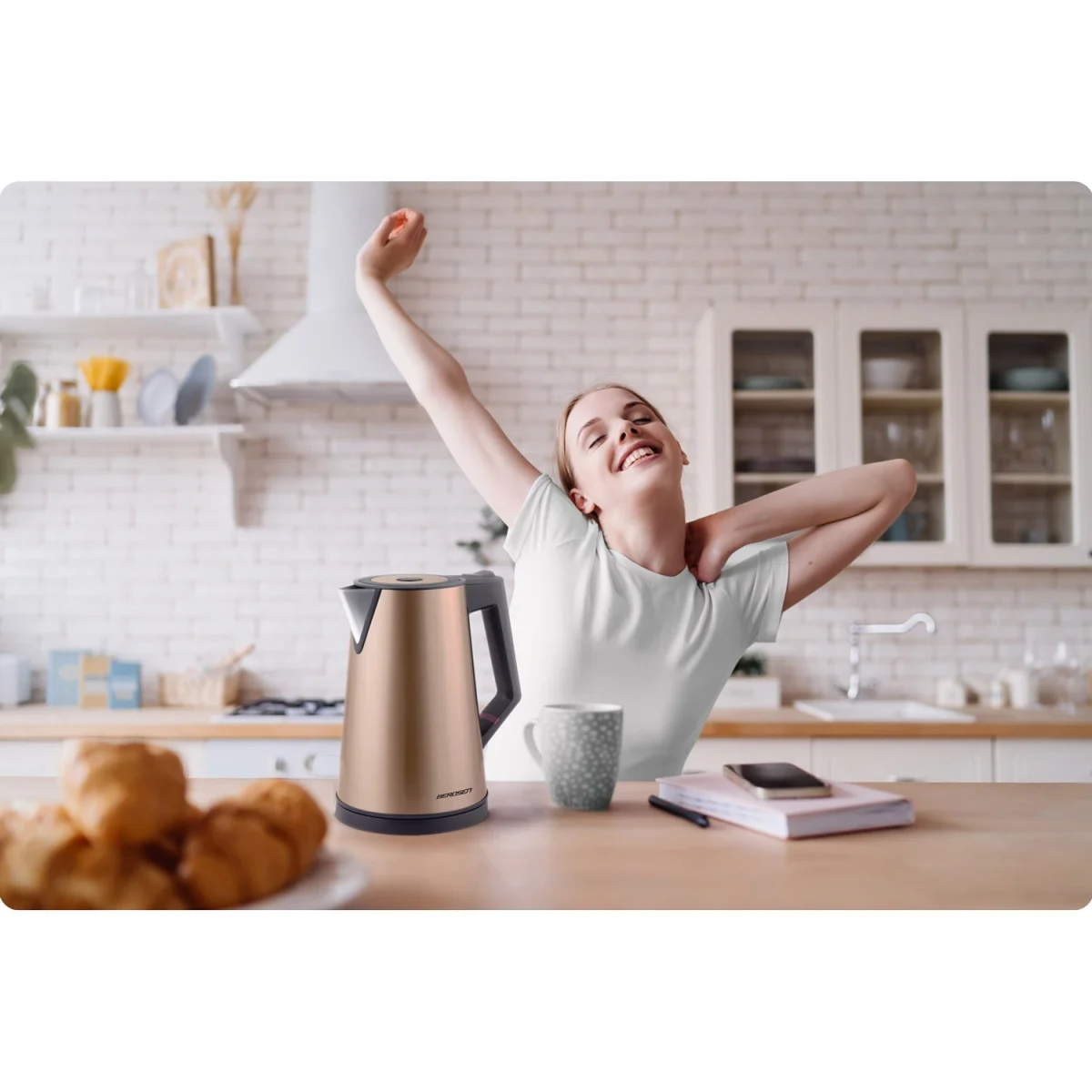 Електрочайник Berdsen BD-708 1.7 л Мідний - Зображення 9